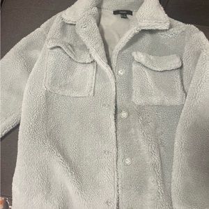 Oversized Green fuzzy coat